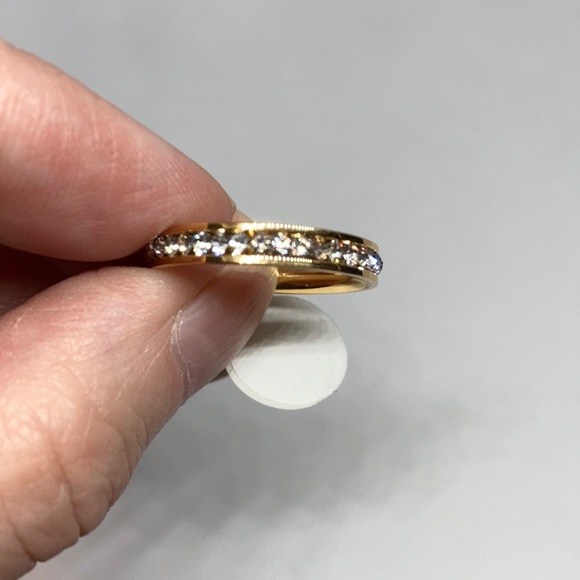 Austrian Crystal 3 stackable Silver, Rose Gold and Gold rings(NWT)J-10,J11 - Picture 6 of 7